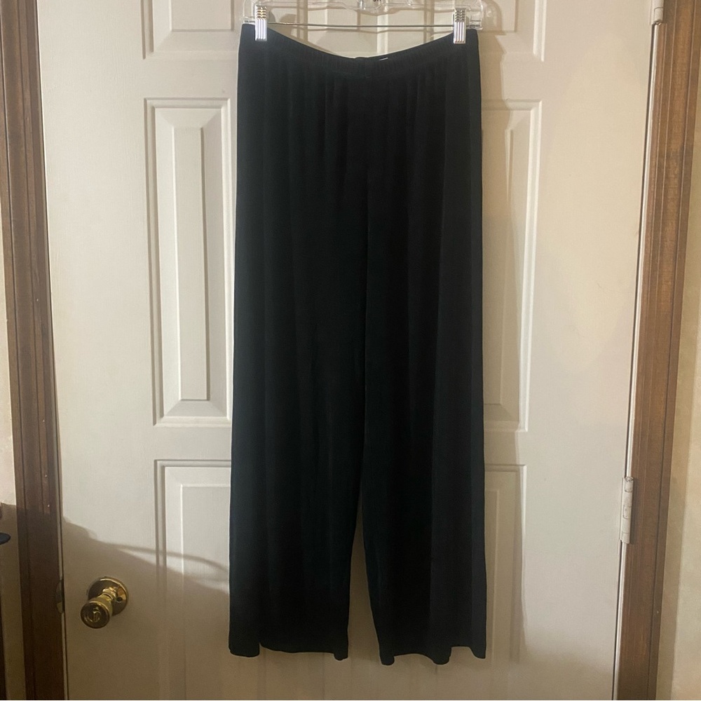 Vintage Chico’s Travelers 2 Black Slinky Acetate Pants Women’s Large